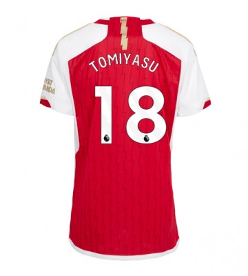 Arsenal Takehiro Tomiyasu #18 Primera Equipación Mujer 2023-24 Manga Corta